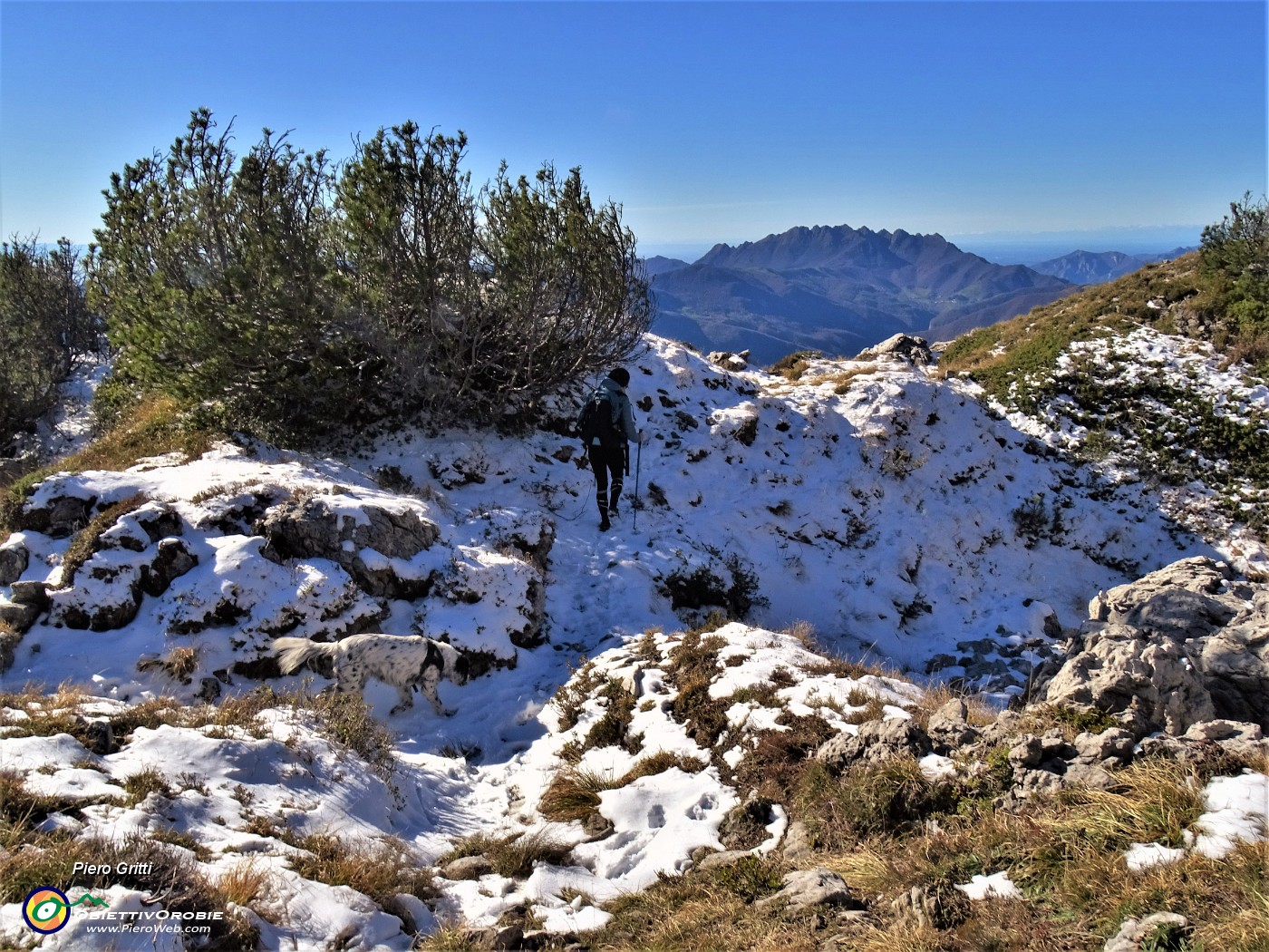 61 Scendiamo non dal sentiero di salita, ma sulla linea del costone sud del Venturosa.JPG